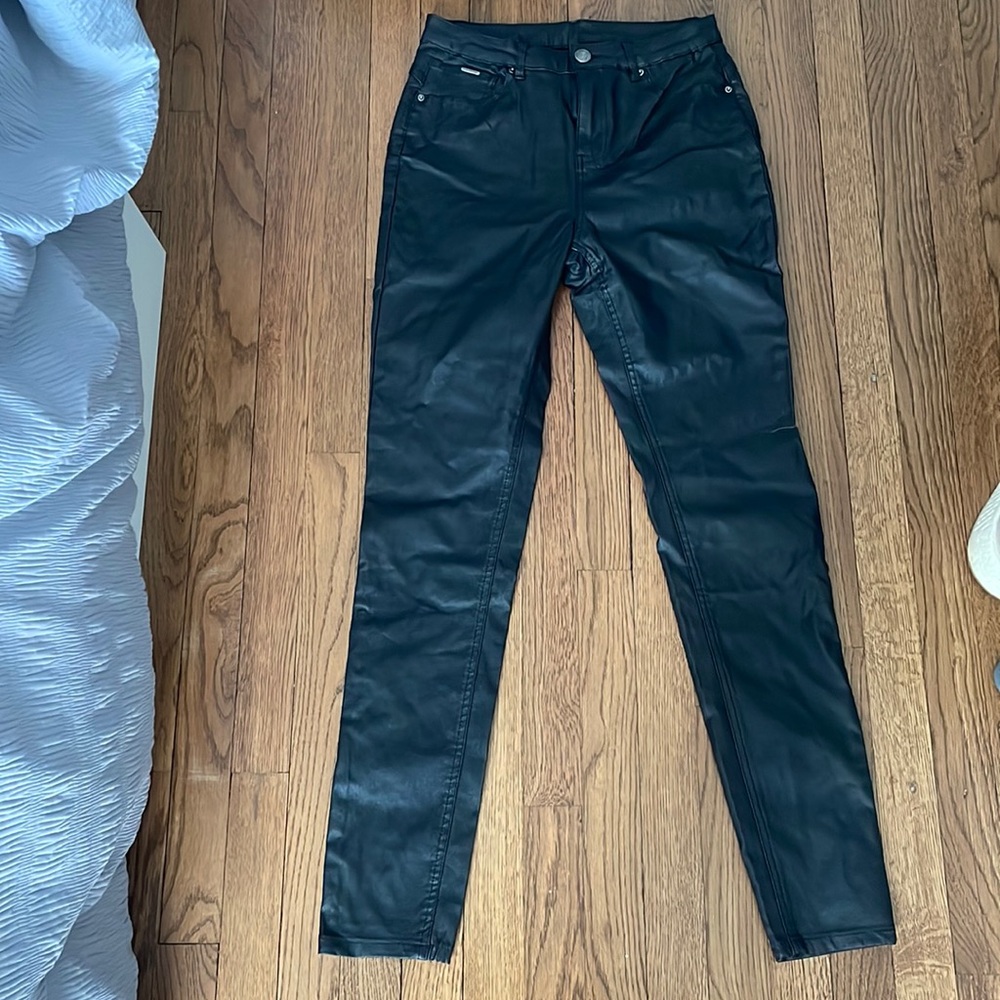 Black leather pants